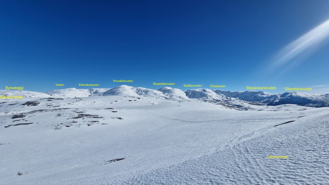 Raundalsryggen oversikt