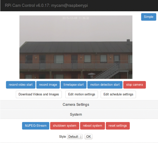 RPi Cam Web Interface